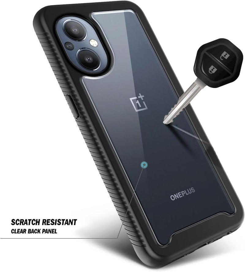 NZND Compatible with OnePlus Nord N20 5G Case with [Built-in Screen Protector], Full-Body Protective Shockproof Rugged Bumper Cover, Impact Resist Case (Black) - Image 4